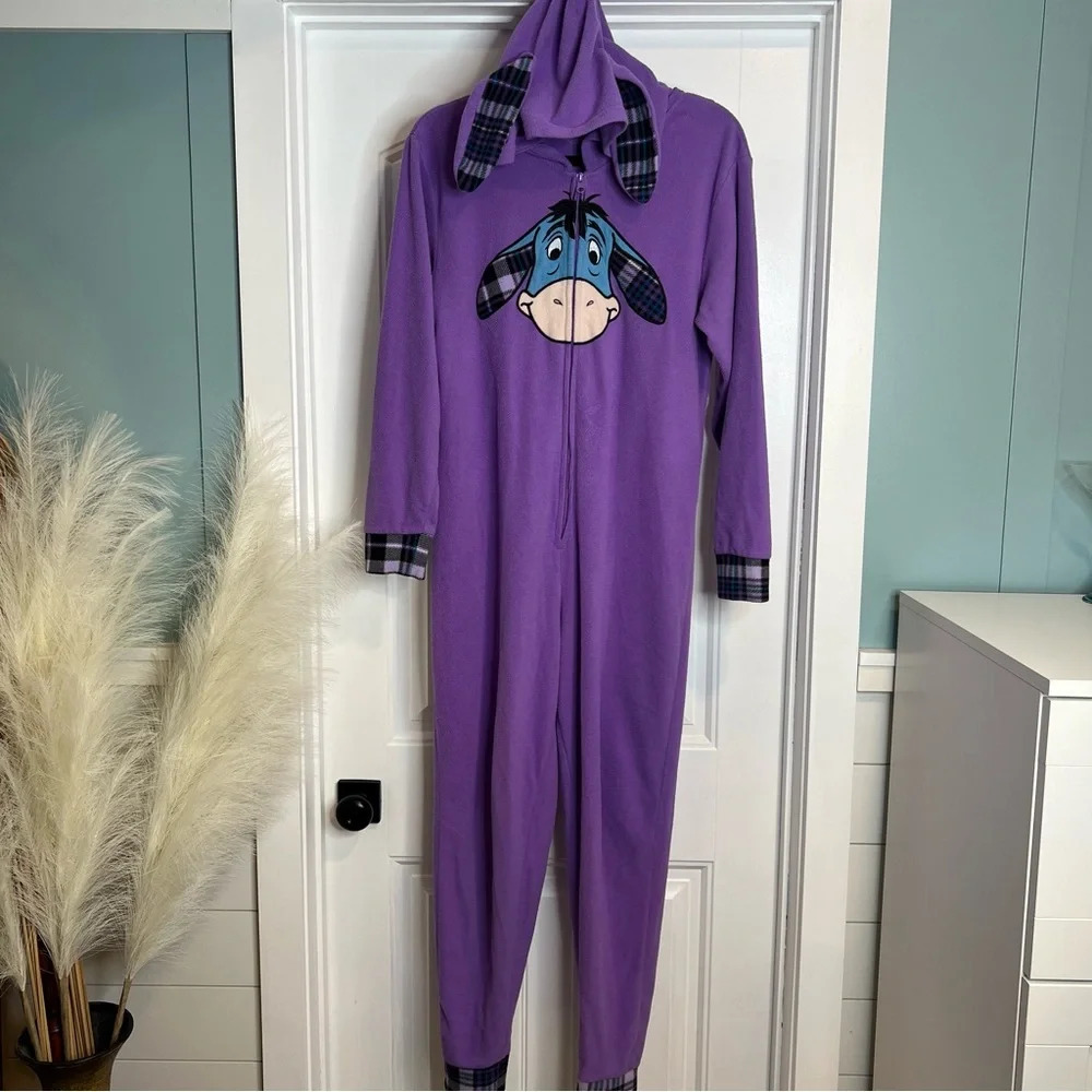 Disney Eeyore Onesie Costume Union Suit Pajamas. Size Medium.